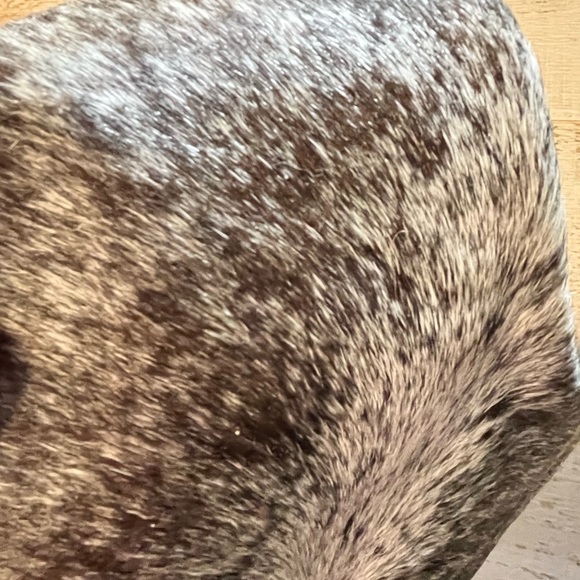 Genuine cow hide leather and fur handmade Christmas Stockings - Picture 7 of 15